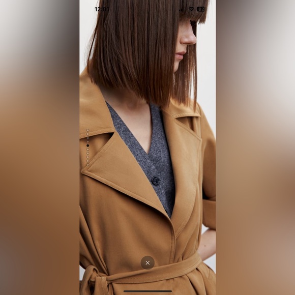 MANGO Flowy Label Trench - Picture 5 of 15